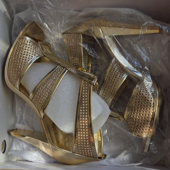 Gold Michael Kors Heels - Picture 2 of 3